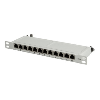 Logilink NP0065 Patchpanel 10" Desktop CAT.6A, 12-Port, 0,5 HE, grau
