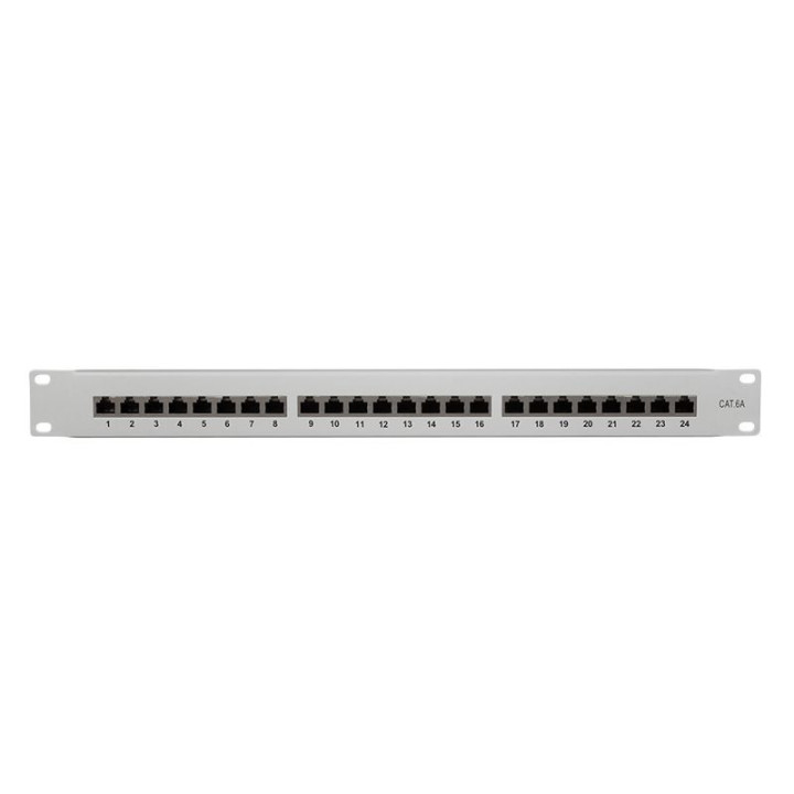 Logilink NP0060 Patchpanel 19" Desktop CAT.6A, 24-Port, grau