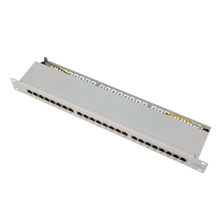 Logilink NP0060 Patchpanel 19" Desktop CAT.6A, 24-Port, grau