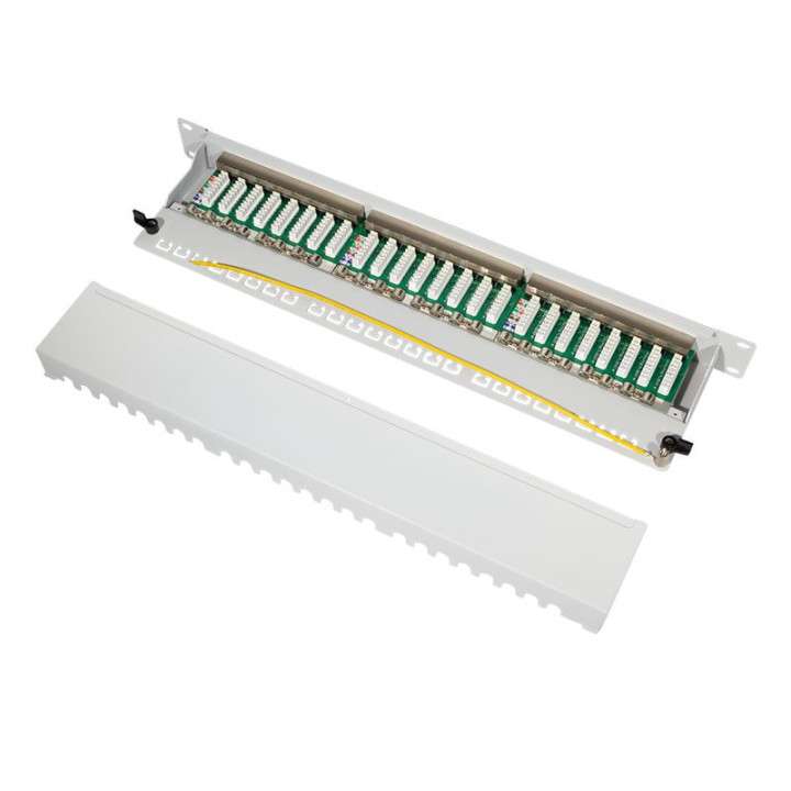 Logilink NP0060 Patchpanel 19" Desktop CAT.6A, 24-Port, grau