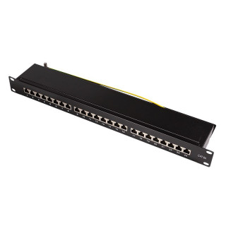 Logilink NP0061 Patchpanel 19" Desktop CAT.6A, 24-Port, schwarz