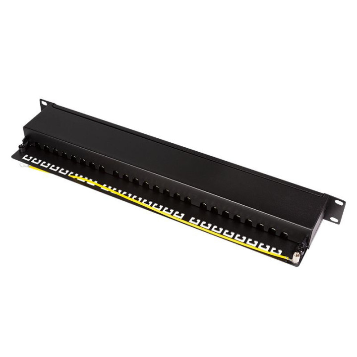 Logilink NP0061 Patchpanel 19" Desktop CAT.6A, 24-Port, schwarz