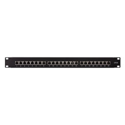Logilink NP0061 Patchpanel 19" Desktop CAT.6A, 24-Port, schwarz