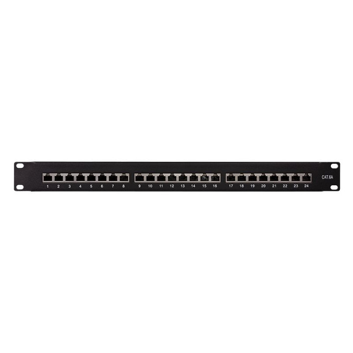 Logilink NP0061 Patchpanel 19" Desktop CAT.6A, 24-Port, schwarz