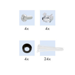 LogiLink NK4042, 19" Patchpanel für 24 Keystone Module, 1 HE, unbestückt, schwarz