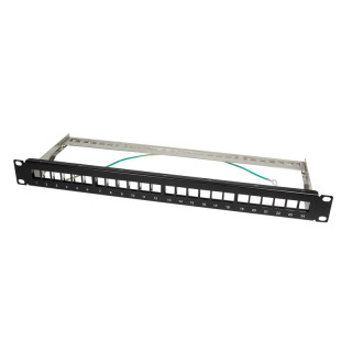 LogiLink NK4042, 19" Patchpanel für 24 Keystone Module, 1 HE, unbestückt, schwarz