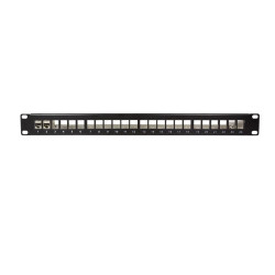LogiLink NK4042, 19" Patchpanel für 24 Keystone Module, 1 HE, unbestückt, schwarz