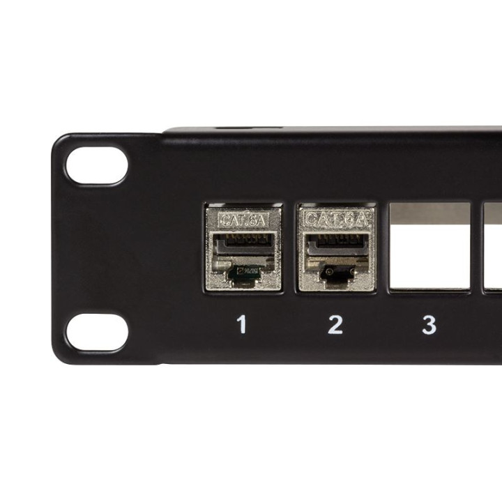 LogiLink NK4042, 19" Patchpanel für 24 Keystone Module, 1 HE, unbestückt, schwarz
