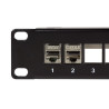LogiLink NK4042, 19" Patchpanel für 24 Keystone Module, 1 HE, unbestückt, schwarz