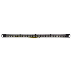 LogiLink NK4040, 19" Patchpanel für 24 Keystone Module, 0,5 HE, unbestückt, schwarz