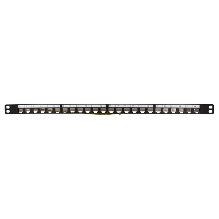 LogiLink NK4040, 19" Patchpanel für 24 Keystone Module, 0,5 HE, unbestückt, schwarz