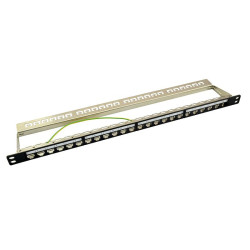 LogiLink NK4040, 19" Patchpanel für 24 Keystone Module, 0,5 HE, unbestückt, schwarz