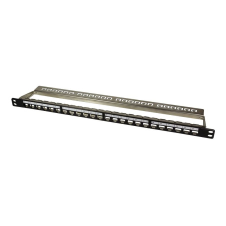 LogiLink NK4040, 19" Patchpanel für 24 Keystone Module, 0,5 HE, unbestückt, schwarz