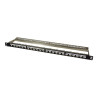 LogiLink NK4040, 19" Patchpanel für 24 Keystone Module, 0,5 HE, unbestückt, schwarz