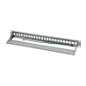 LogiLink NK4057, 19" Patchpanel für 24 Keystone Module, 1 HE, unbestückt, grau