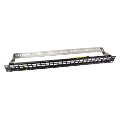 LogiLink NK4058, 19" Patchpanel für 24 Keystone Module, 1 HE, unbestückt, schwarz
