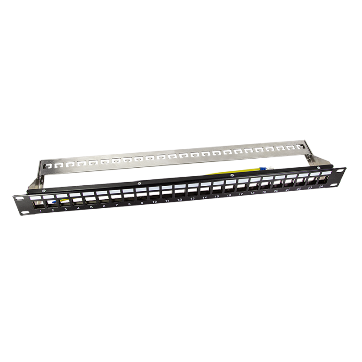 LogiLink NK4058, 19" Patchpanel für 24 Keystone Module, 1 HE, unbestückt, schwarz