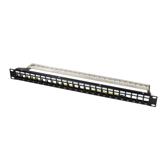 LogiLink NK4058, 19" Patchpanel für 24 Keystone Module, 1 HE, unbestückt, schwarz