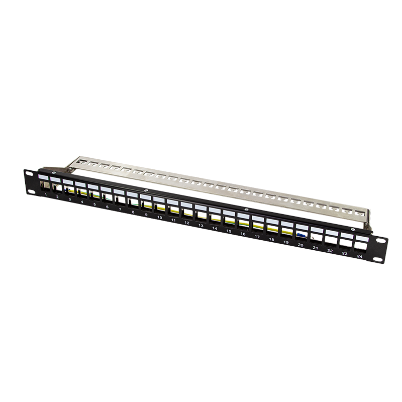 LogiLink NK4058, 19" Patchpanel für 24 Keystone Module, 1 HE, unbestückt, schwarz