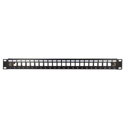 LogiLink NK4058, 19" Patchpanel für 24 Keystone Module, 1 HE, unbestückt, schwarz