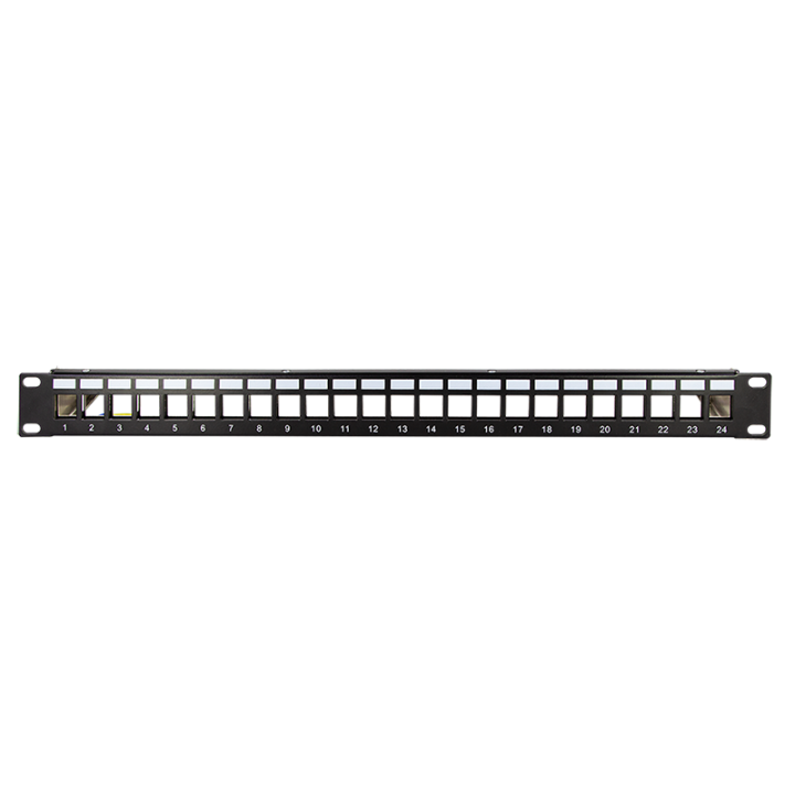 LogiLink NK4058, 19" Patchpanel für 24 Keystone Module, 1 HE, unbestückt, schwarz