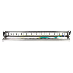 LogiLink NK4058, 19" Patchpanel für 24 Keystone Module, 1 HE, unbestückt, schwarz