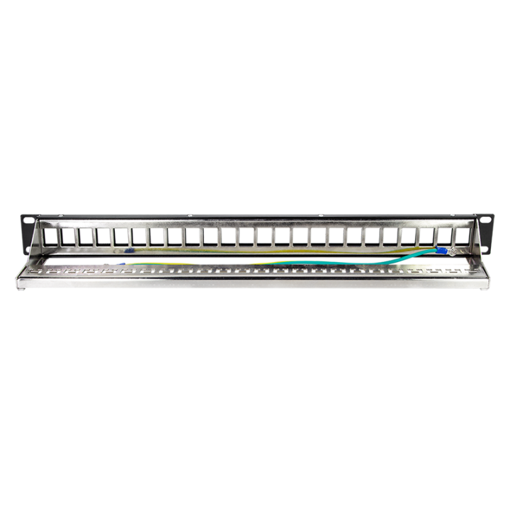 LogiLink NK4058, 19" Patchpanel für 24 Keystone Module, 1 HE, unbestückt, schwarz