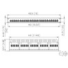 Metz 130814-0203-E UAE 25x8(4) Cat.3 Patchfeld 19", Stahlblech, schwarz