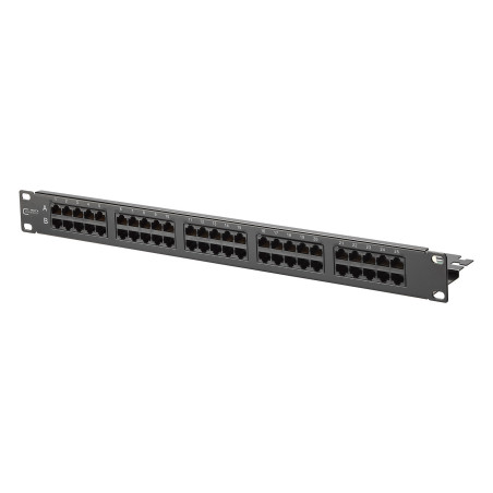 Metz Connect 130886-0203-E UAE 50x8(4) Cat.3 Patchfeld 19", Stahlblech, schwarz