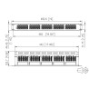 Metz Connect 130886-0203-E UAE 50x8(4) Cat.3 Patchfeld 19", Stahlblech, schwarz