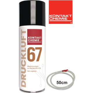 Kontakt Spray-Set bestehend aus Druckluft 67 400ml und Sprühschlauch 50cm
