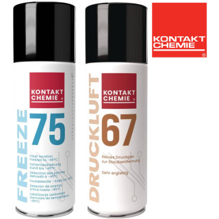 Kontakt Spray-Set bestehend aus Druckluft 67 200ml und Kälte 75 200ml