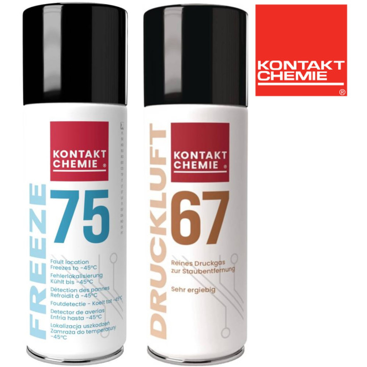 Kontakt Spray-Set bestehend aus Druckluft 67 200ml und Kälte 75 200ml