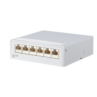 Metz Connect 130862-11-E E-DAT Cat.6 6x8 AP-Verteiler, lichtgrau