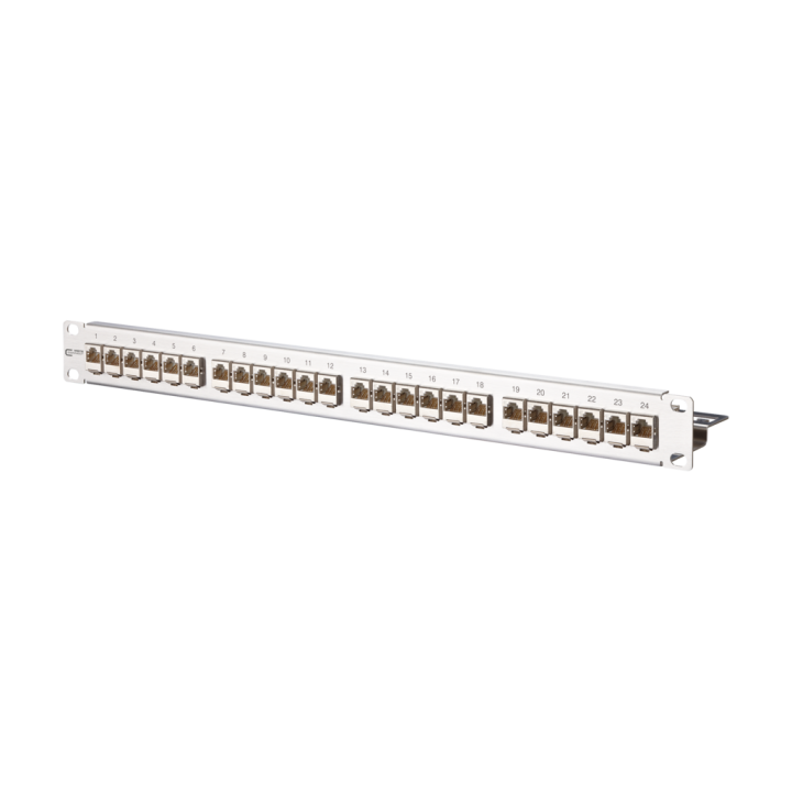 Metz Connect 130921-E E-DAT Modul 24x8(8) 1HE Patchfeld, Cat.6A, Edelstahl
