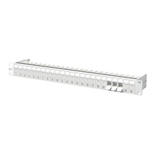 Metz Connect 130B11P0-E Modul, Cat.6A, 24 Port 180°, 1HE