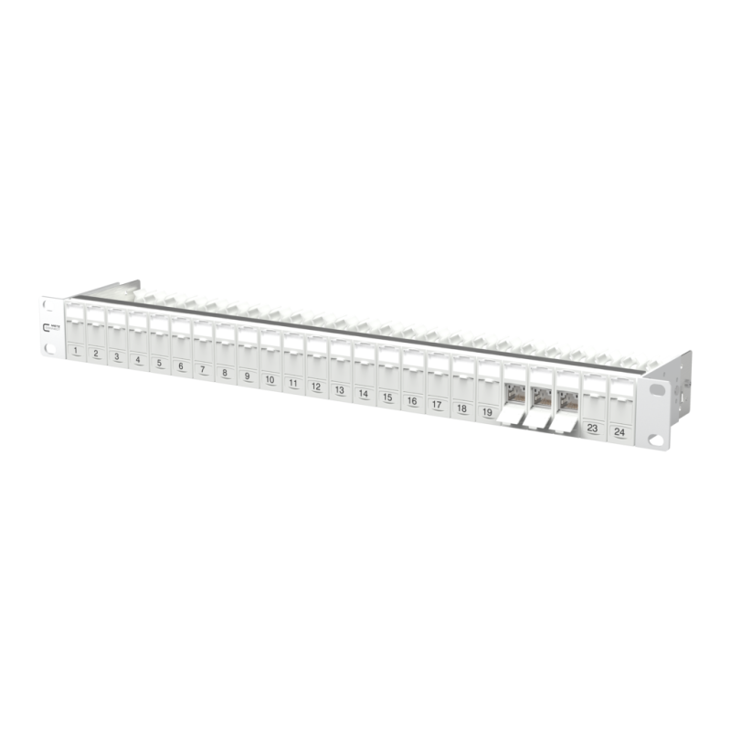 Metz Connect 130B11P0-E Modul, Cat.6A, 24 Port 180°, 1HE