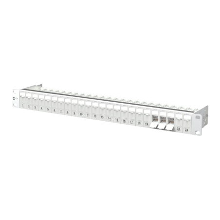 Metz Connect 130B11P0-E Modul, Cat.6A, 24 Port 180°, 1HE
