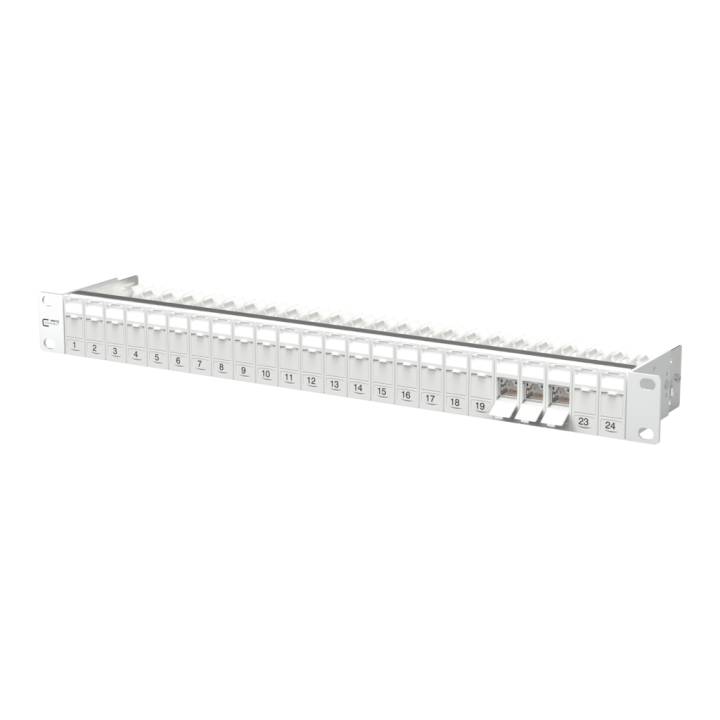 Metz Connect 130B11P0-E Modul, Cat.6A, 24 Port 180°, 1HE