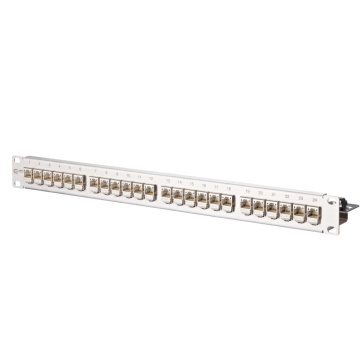 Metz Connect 130B11P1-E Modul, Cat.6A, 24 Port 180°, 1HE