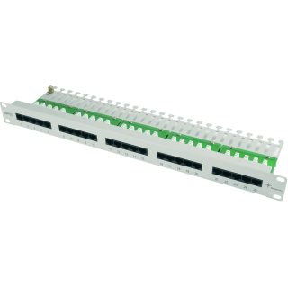 Telegärtner 100007031, 19" Patch Panel ISDN/TEL, 1HE MPPI25-H, Cat.3, ungeschirmt