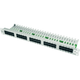 Telegärtner 100007041, 19" Panel Panel ISDN/TEL, 1HE MPPI50-H, Cat.3, ungeschirmt
