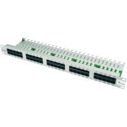 Telegärtner 100007041, 19" Panel Panel ISDN/TEL, 1HE MPPI50-H, Cat.3, ungeschirmt