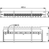 Telegärtner 100007016, 19" Patch Panel geschirmt, 1HE, RAL7035, MPP24-HS, K Cat.6a