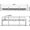 Telegärtner 100007034, 19" Patch Panel geschirmt, 1HE, RAL9005, MPP24-HS, K Cat.6a