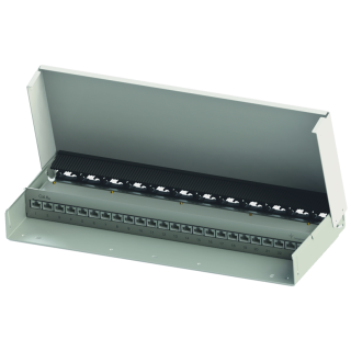 Telegärtner 100007019, Verteiler mit Kabelführung, MPD24-HS, K Cat.6a, reinweiß