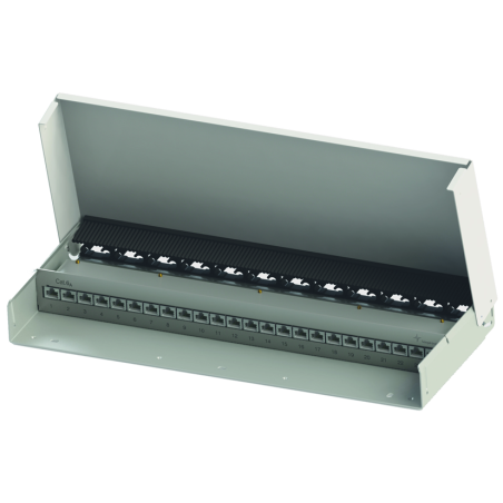 Telegärtner 100007019, Verteiler mit Kabelführung, MPD24-HS, K Cat.6a, reinweiß