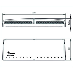 Telegärtner 100007004, Mini-Verteiler TH35/AP, geschirmt, alpinweiß, MPD16-HS, K Cat.6a