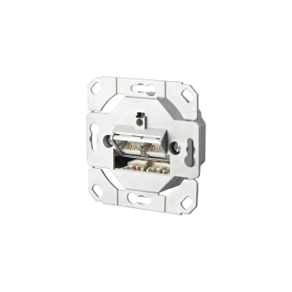 Metz Connect Netzwerkdose 130C381200-I, CAT 6A, 2 port 8/8(8)-Anschlüsse, ohne Abdeckung