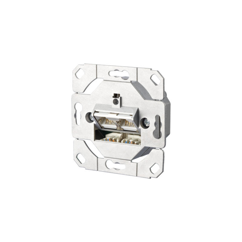 Metz Connect Netzwerkdose 130C381200-I, CAT 6A, 2 port 8/8(8)-Anschlüsse, ohne Abdeckung